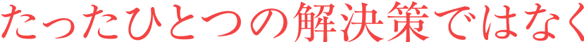 たったひとつの解決策ではなく